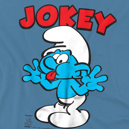 Carolina Blue - Pack Shot - The Smurfs Unisex Adult Jokey Smurf T-Shirt