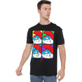 Black - Side - The Smurfs Unisex Adult Tiles T-Shirt