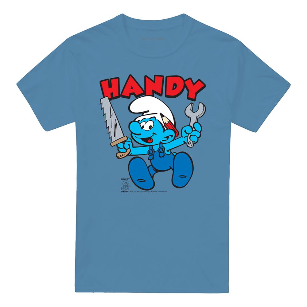 Carolina Blue - Front - The Smurfs Unisex Adult Handy Smurf T-Shirt