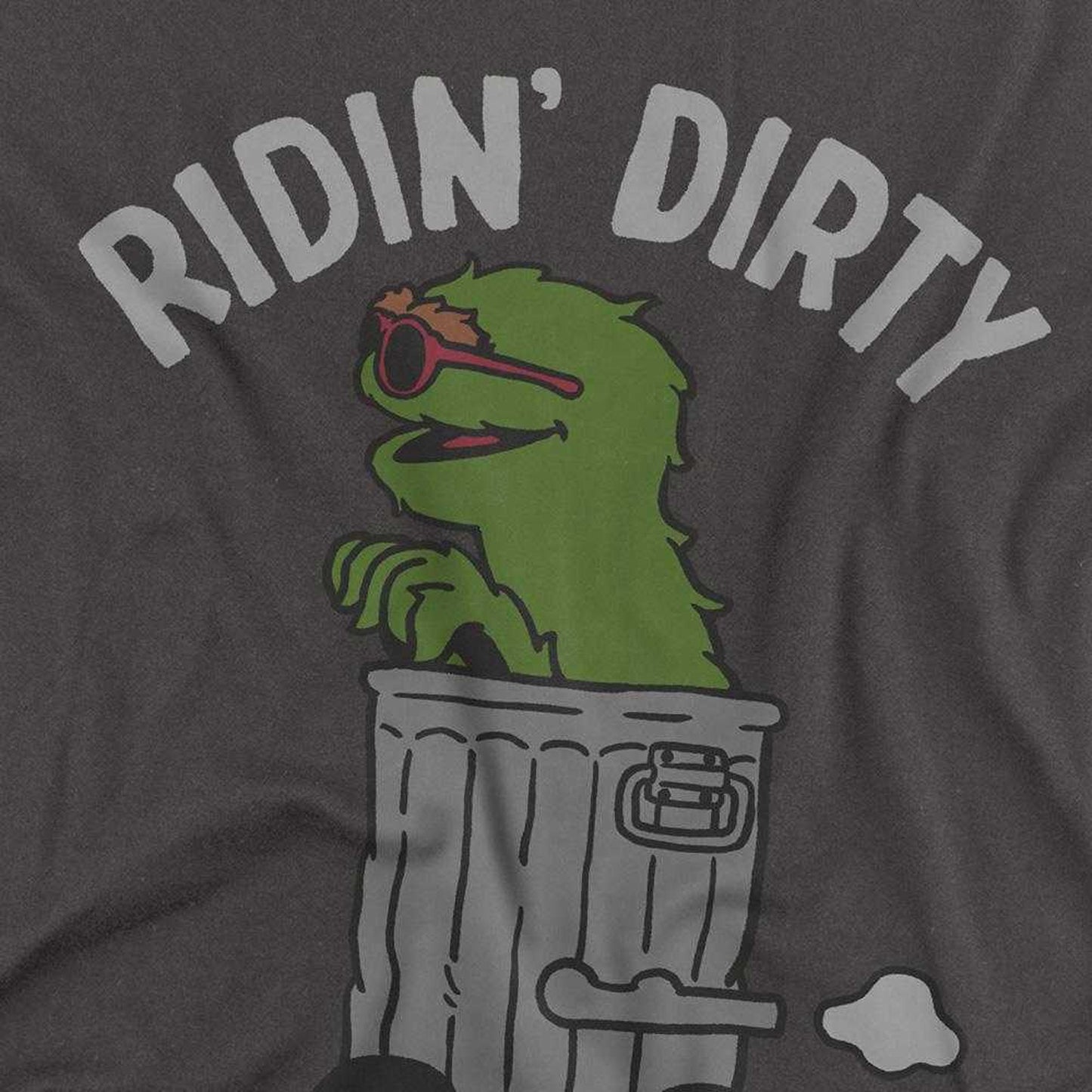Charcoal - Side - Sesame Street Unisex Adult Ridin Dirty Long-Sleeved T-Shirt