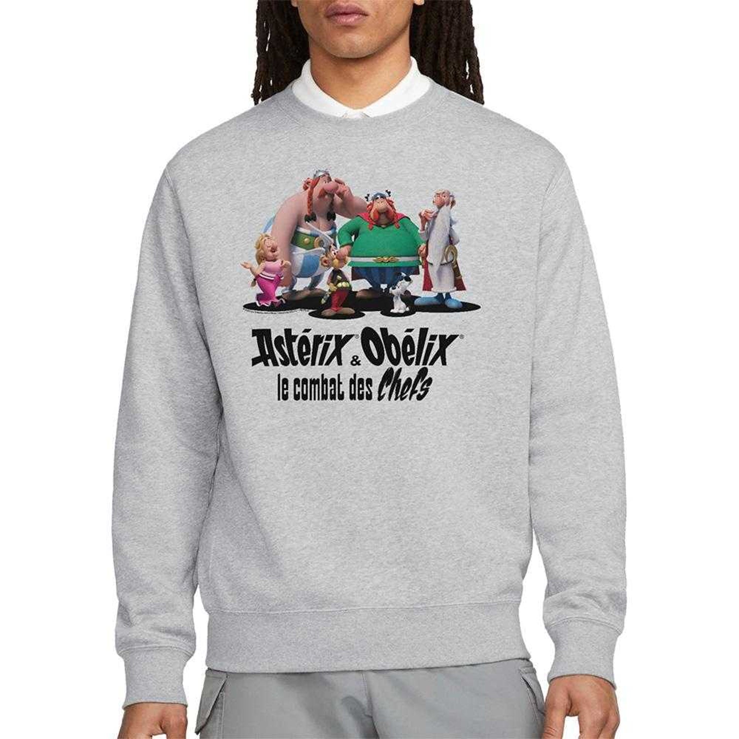 Heather Grey - Side - Asterix Unisex Adult Gauls Together Sweatshirt