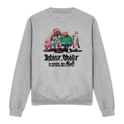 Heather Grey - Front - Asterix Unisex Adult Gauls Together Sweatshirt