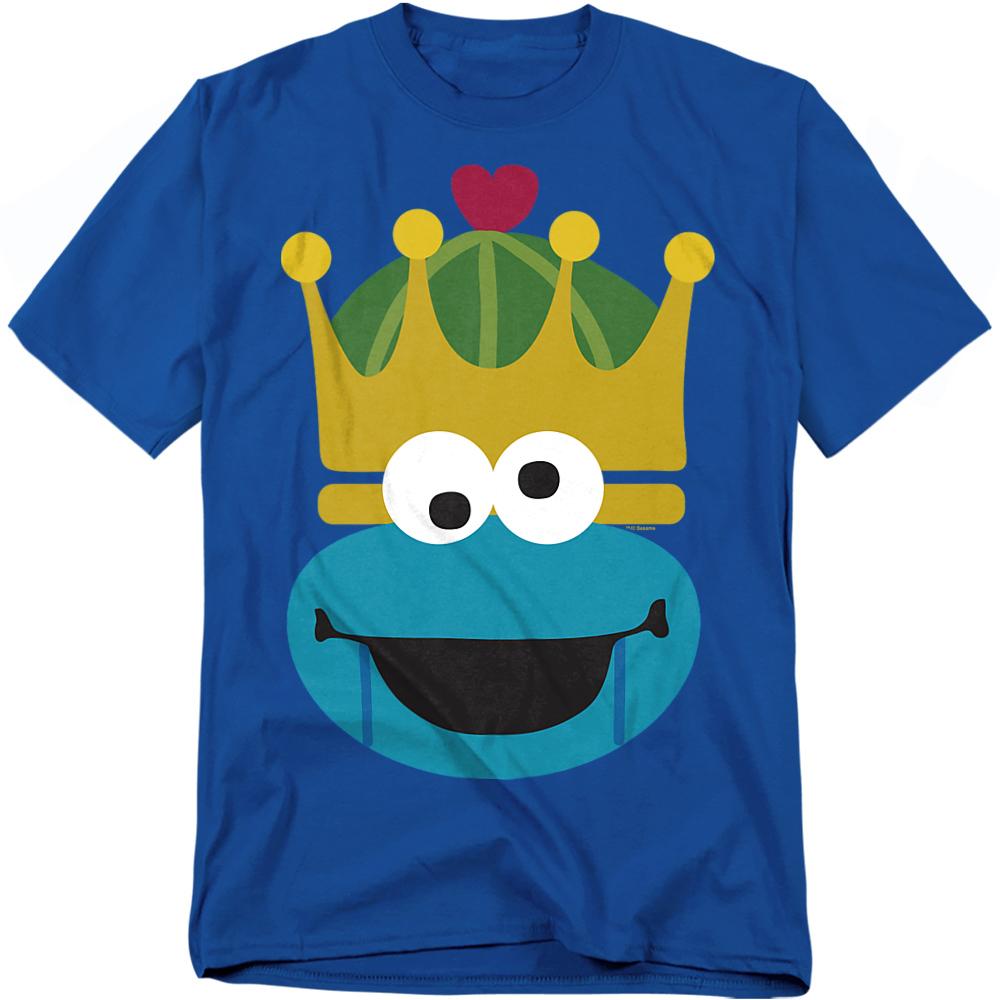 Royal Blue - Front - Sesame Street Unisex Adult Cookie Monster Nutcracker Christmas T-Shirt