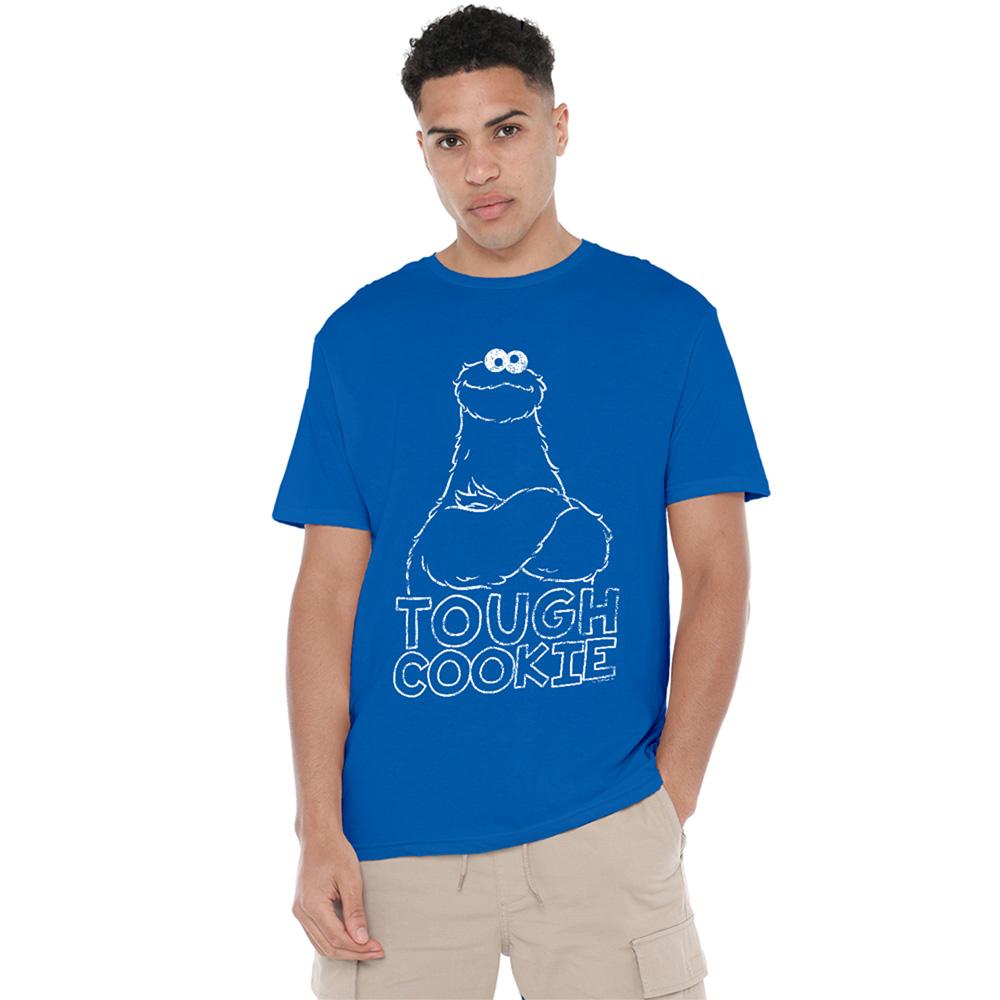Royal Blue - Lifestyle - Sesame Street Unisex Adult Touch Cookie Cookie Monster T-Shirt