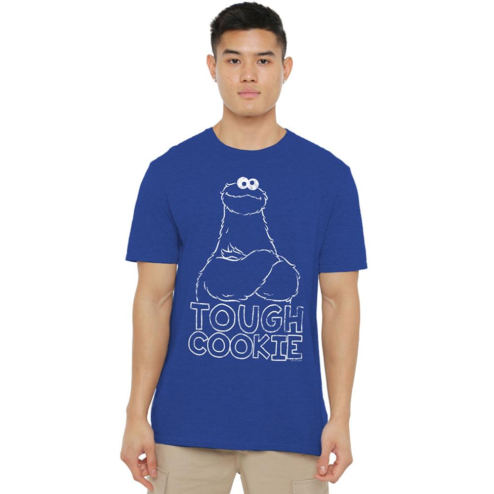 Royal Blue - Side - Sesame Street Unisex Adult Touch Cookie T-Shirt