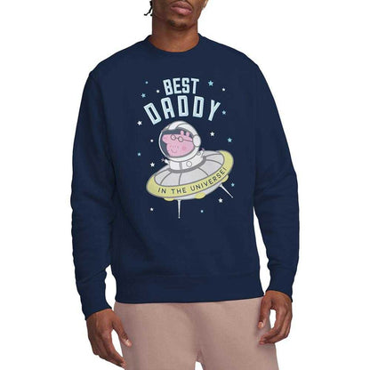 Navy - Side - Peppa Pig Unisex Adult Best Daddy Pig In The Universe Sweatshirt