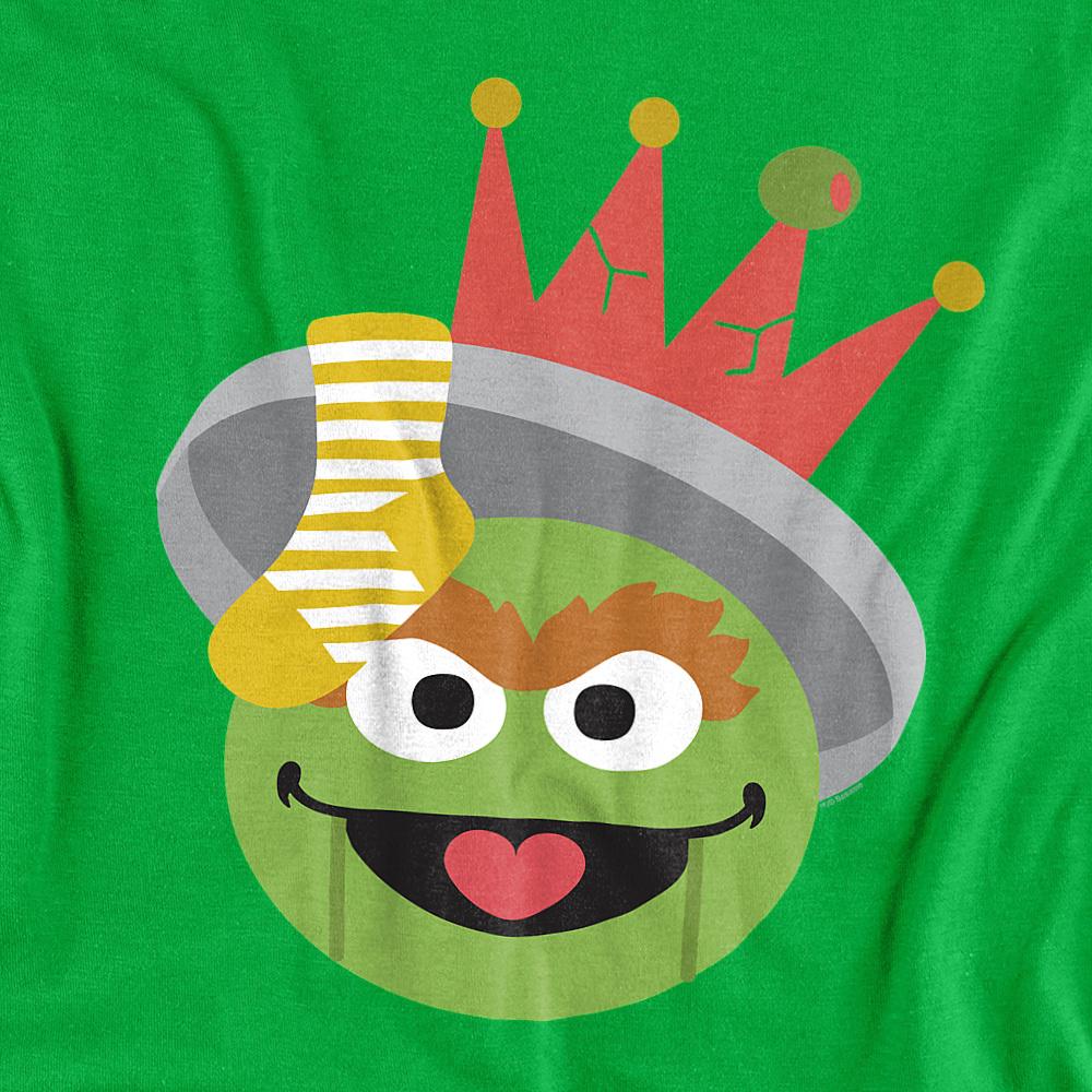 Kelly Green - Back - Sesame Street Unisex Adult Oscar The Grouch Nutcracker Christmas T-Shirt