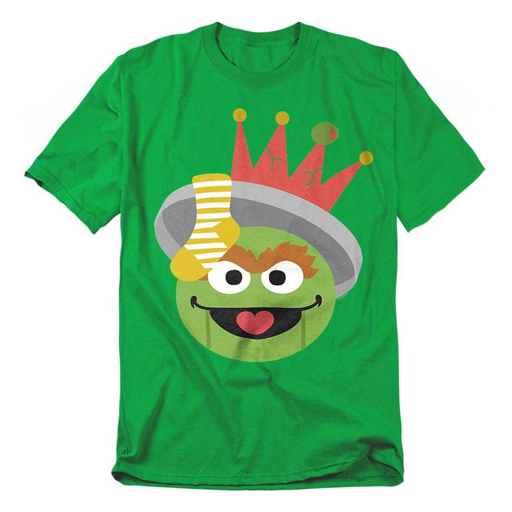 Kelly Green - Front - Sesame Street Unisex Adult Oscar The Grouch Nutcracker Christmas T-Shirt