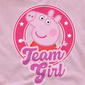 Light Pink - Pack Shot - Peppa Pig Unisex Adult Team Girl Badge T-Shirt