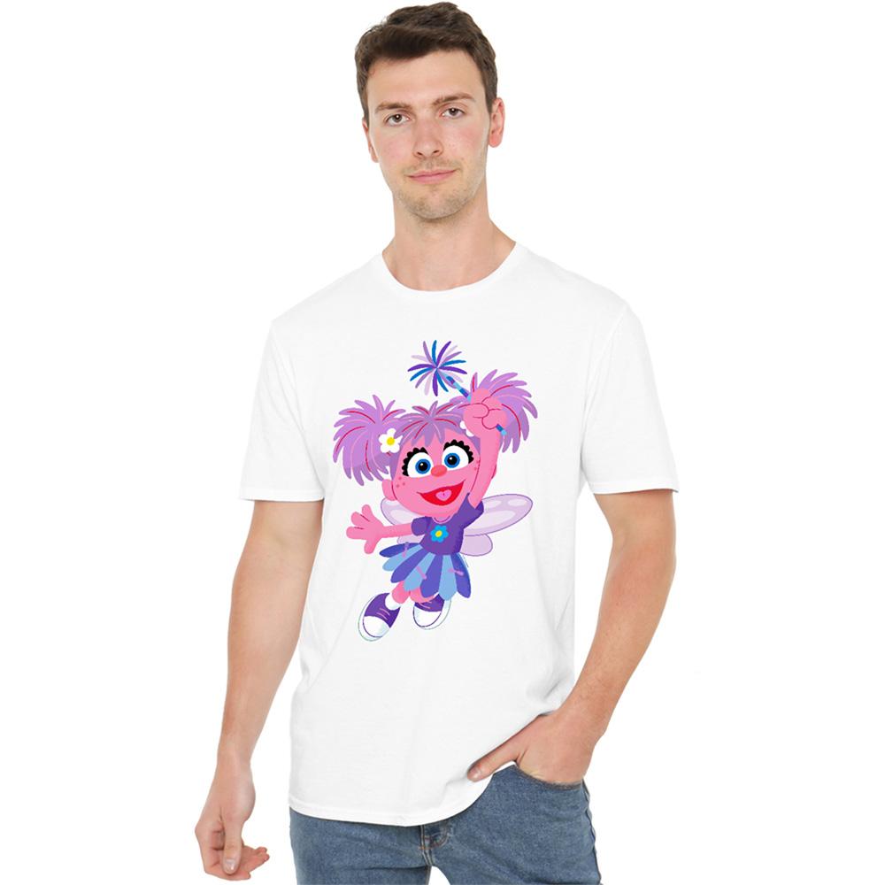 White - Side - Sesame Street Unisex Adult Furry Friends Forever! Abby Cadabby T-Shirt