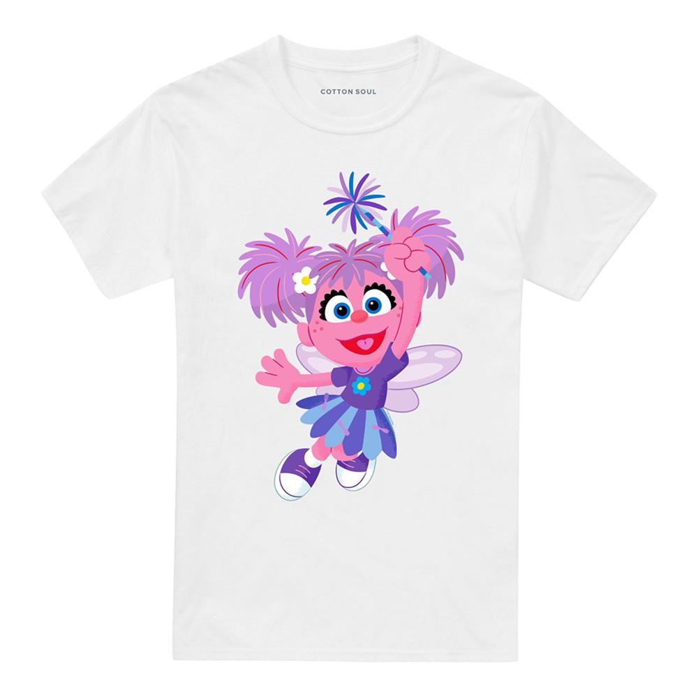 White - Front - Sesame Street Unisex Adult Furry Friends Forever! Abby Cadabby T-Shirt