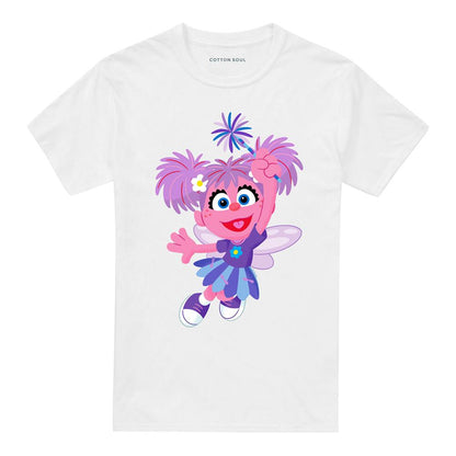 White - Front - Sesame Street Unisex Adult Furry Friends Forever! Abby Cadabby T-Shirt