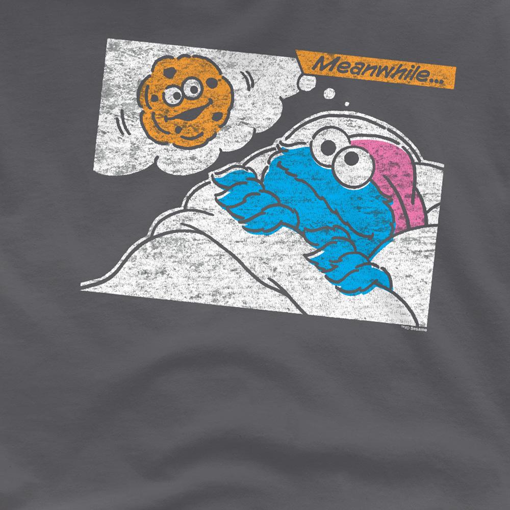 Charcoal - Pack Shot - Sesame Street Unisex Adult Meanwhile T-Shirt