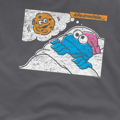 Charcoal - Pack Shot - Sesame Street Unisex Adult Meanwhile T-Shirt