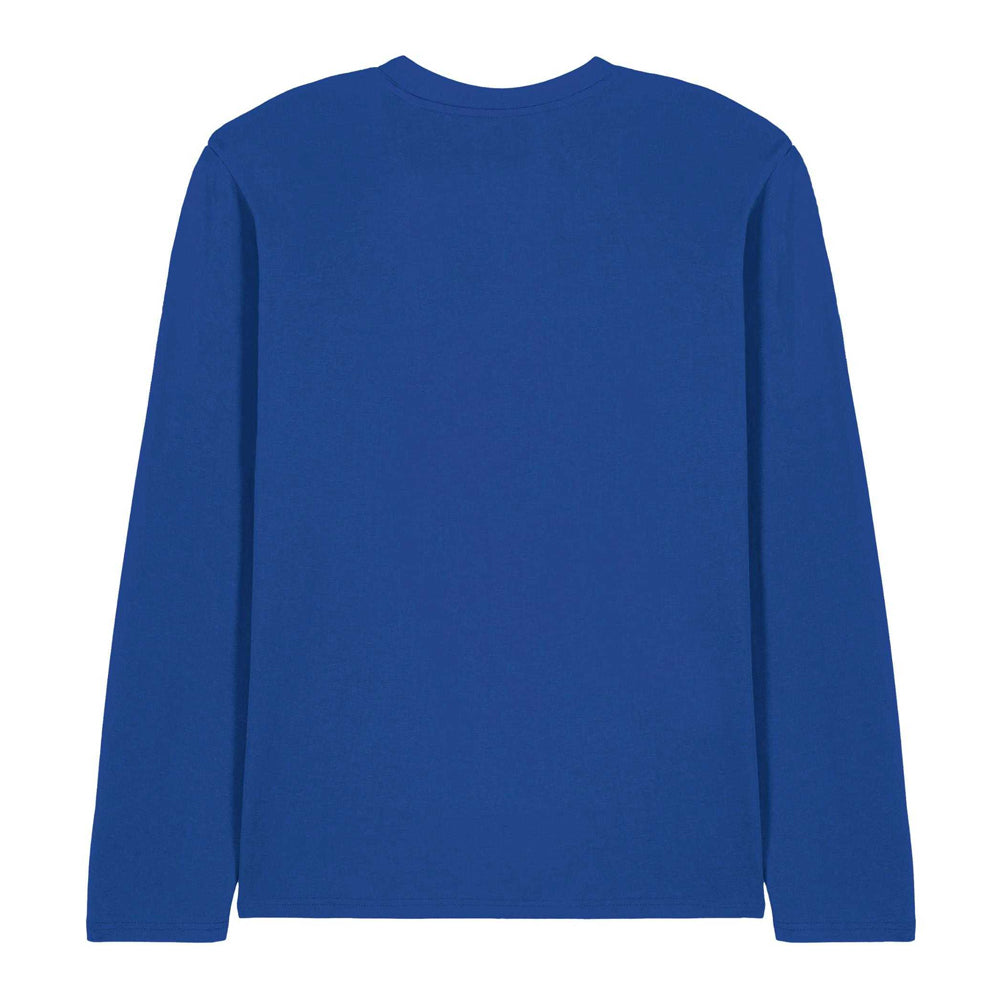 Royal Blue - Back - Sesame Street Unisex Adult Grover Face Long-Sleeved T-Shirt