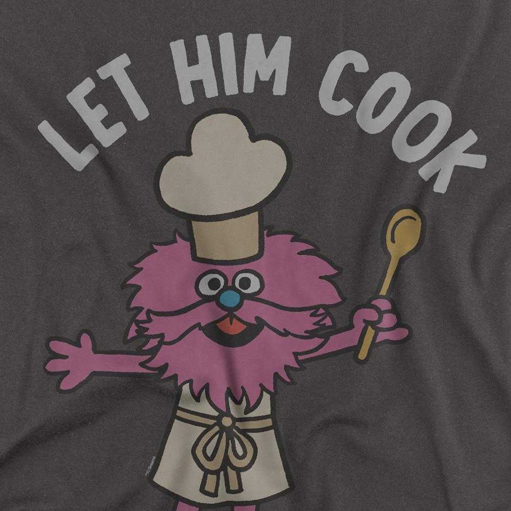 Charcoal - Side - Sesame Street Unisex Adult Let Him Cook Long-Sleeved T-Shirt