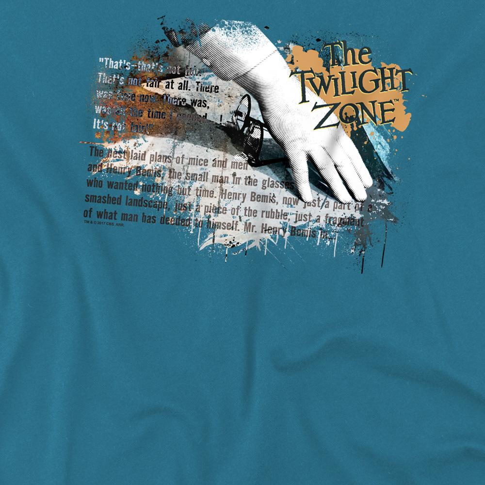 Slate - Pack Shot - The Twilight Zone Unisex Adult Henry Bemis T-Shirt