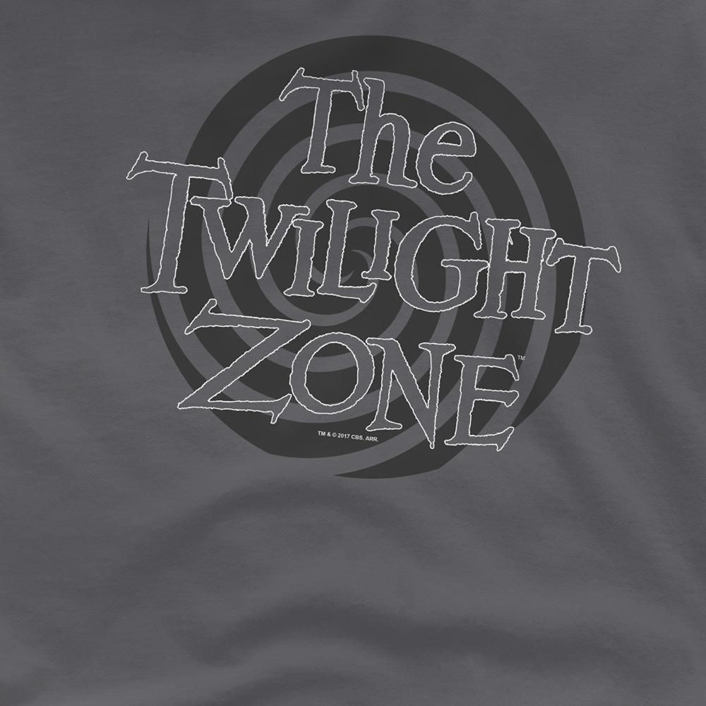 Charcoal - Pack Shot - The Twilight Zone Unisex Adult Spiral Logo T-Shirt