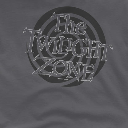 Charcoal - Pack Shot - The Twilight Zone Unisex Adult Spiral Logo T-Shirt