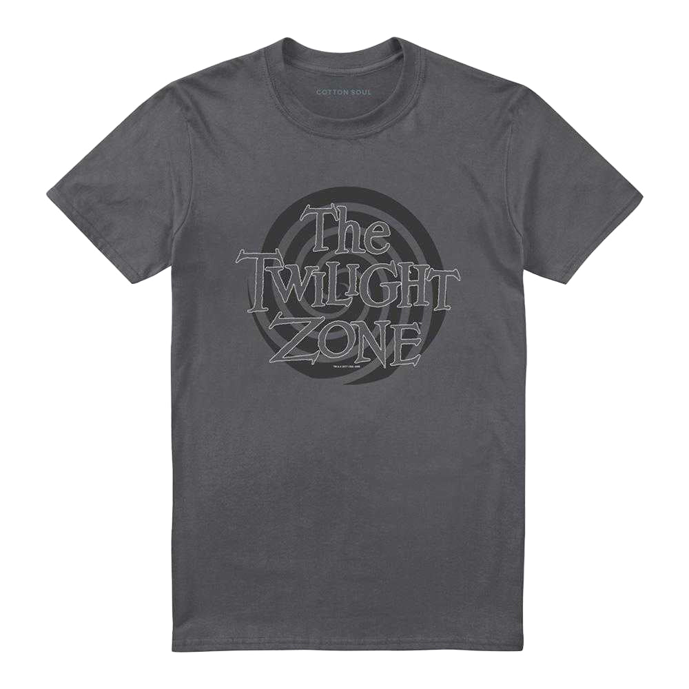 Charcoal - Front - The Twilight Zone Unisex Adult Spiral Logo T-Shirt