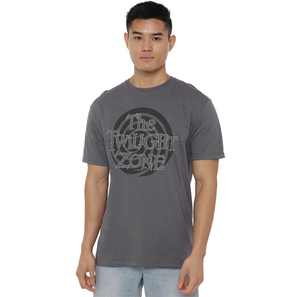 Charcoal - Side - The Twilight Zone Unisex Adult Spiral Logo T-Shirt