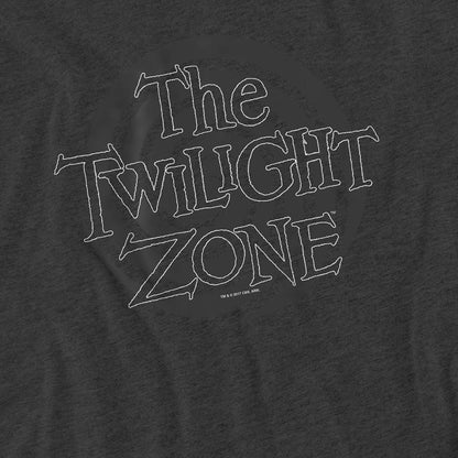 Charcoal - Pack Shot - The Twilight Zone Unisex Adult Spiral Logo T-Shirt