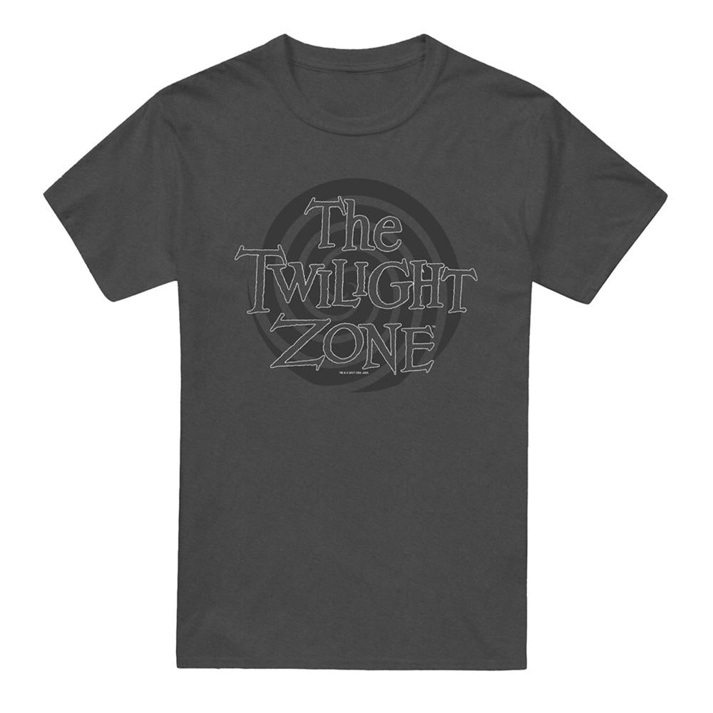 Charcoal - Front - The Twilight Zone Unisex Adult Spiral Logo T-Shirt
