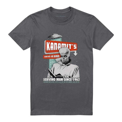 Charcoal - Front - The Twilight Zone Unisex Adult Kanamits Diner T-Shirt