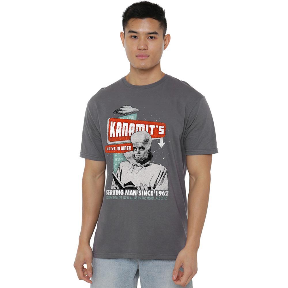 Charcoal - Side - The Twilight Zone Unisex Adult Kanamits Diner T-Shirt
