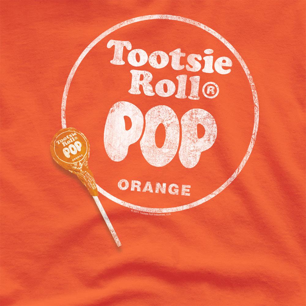 Orange - Pack Shot - Tootsie Roll Unisex Adult Pop Logo T-Shirt