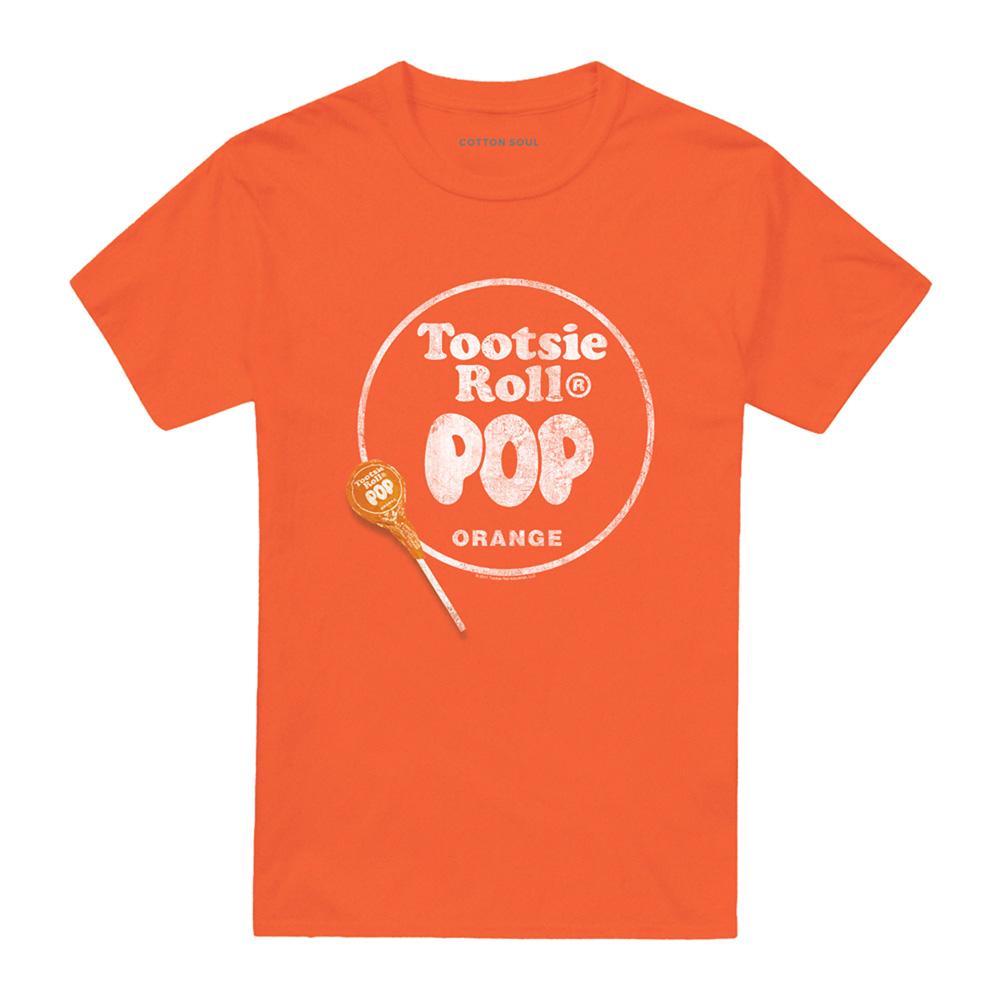 Orange - Front - Tootsie Roll Unisex Adult Pop Logo T-Shirt