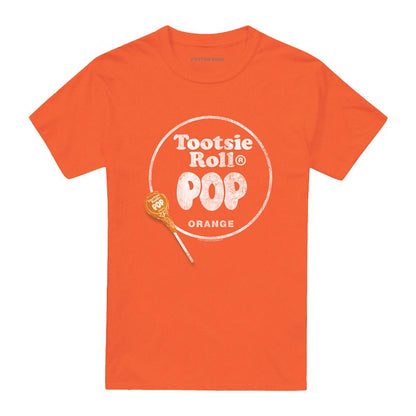 Orange - Front - Tootsie Roll Unisex Adult Pop Logo T-Shirt