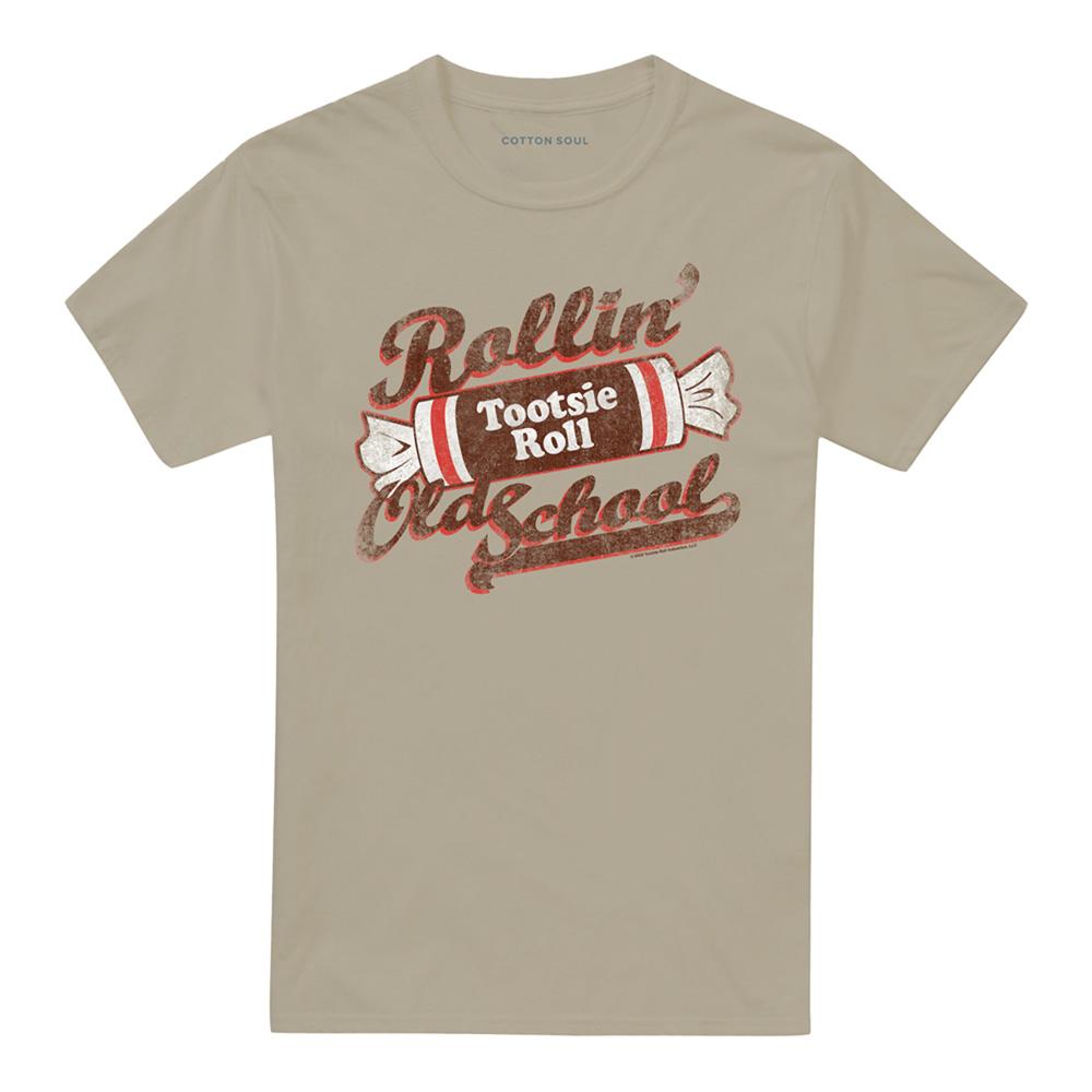Sand - Front - Tootsie Roll Unisex Adult Old School T-Shirt
