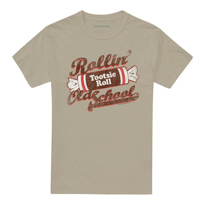 Sand - Front - Tootsie Roll Unisex Adult Old School T-Shirt