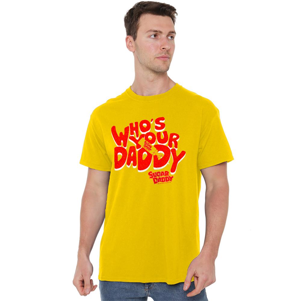 Yellow - Side - Tootsie Roll Unisex Adult Whos Your Daddy T-Shirt