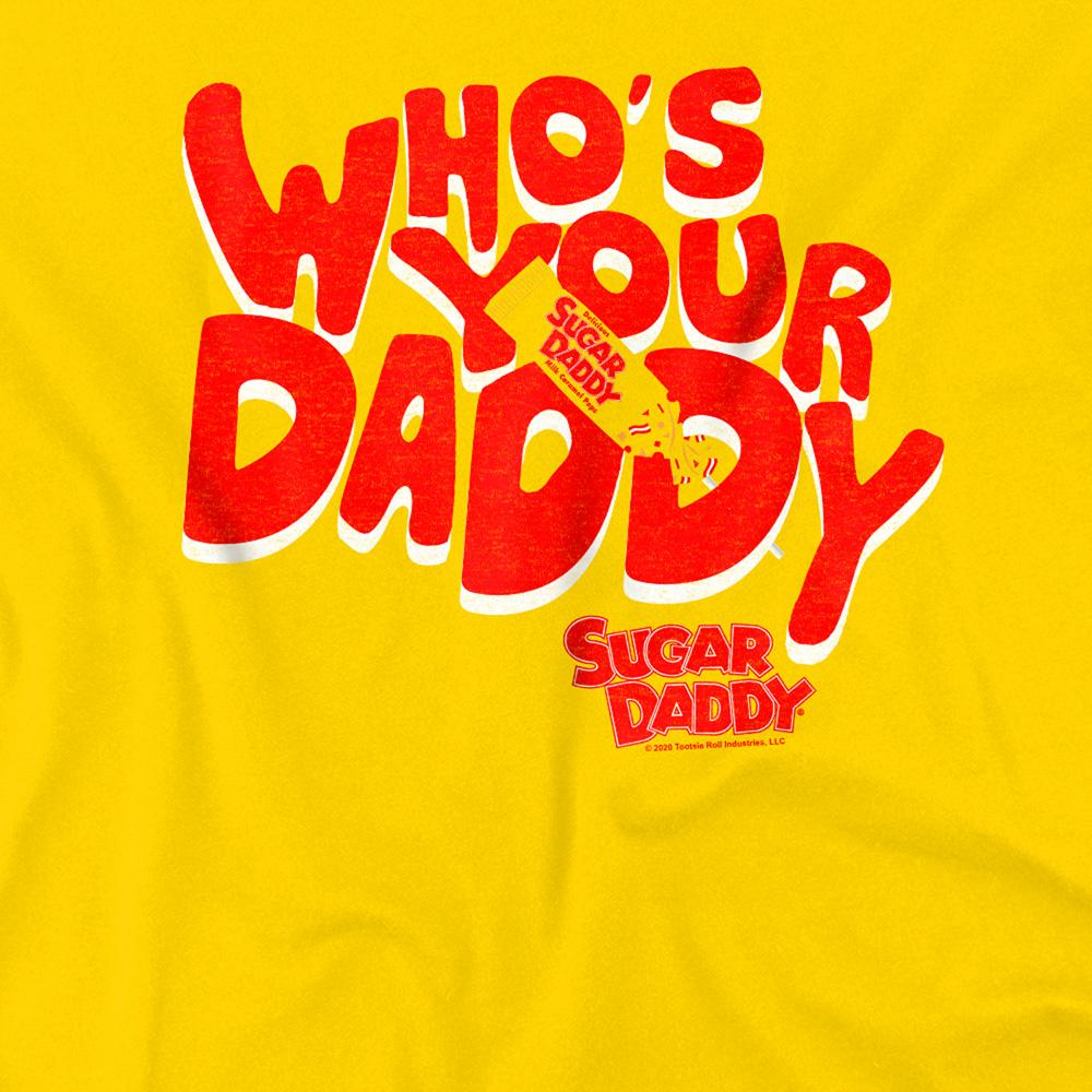 Yellow - Pack Shot - Tootsie Roll Unisex Adult Whos Your Daddy T-Shirt