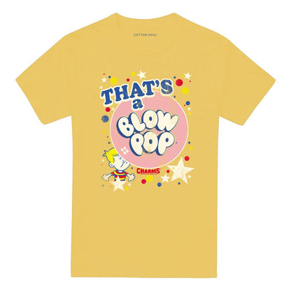 Banana Yellow - Front - Tootsie Roll Unisex Adult Thats A Blow Pop T-Shirt