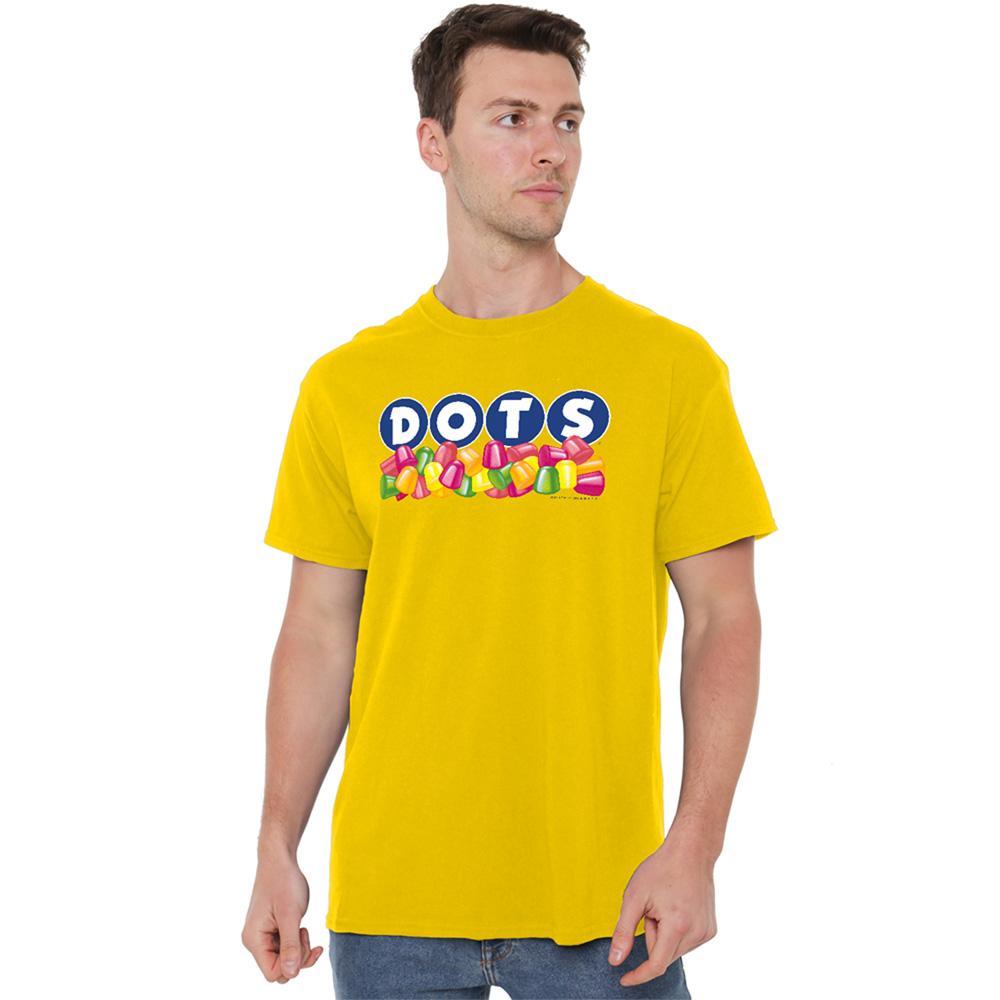 Yellow - Lifestyle - Tootsie Roll Unisex Adult Dots Logo T-Shirt