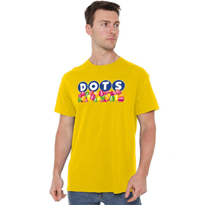 Yellow - Lifestyle - Tootsie Roll Unisex Adult Dots Logo T-Shirt