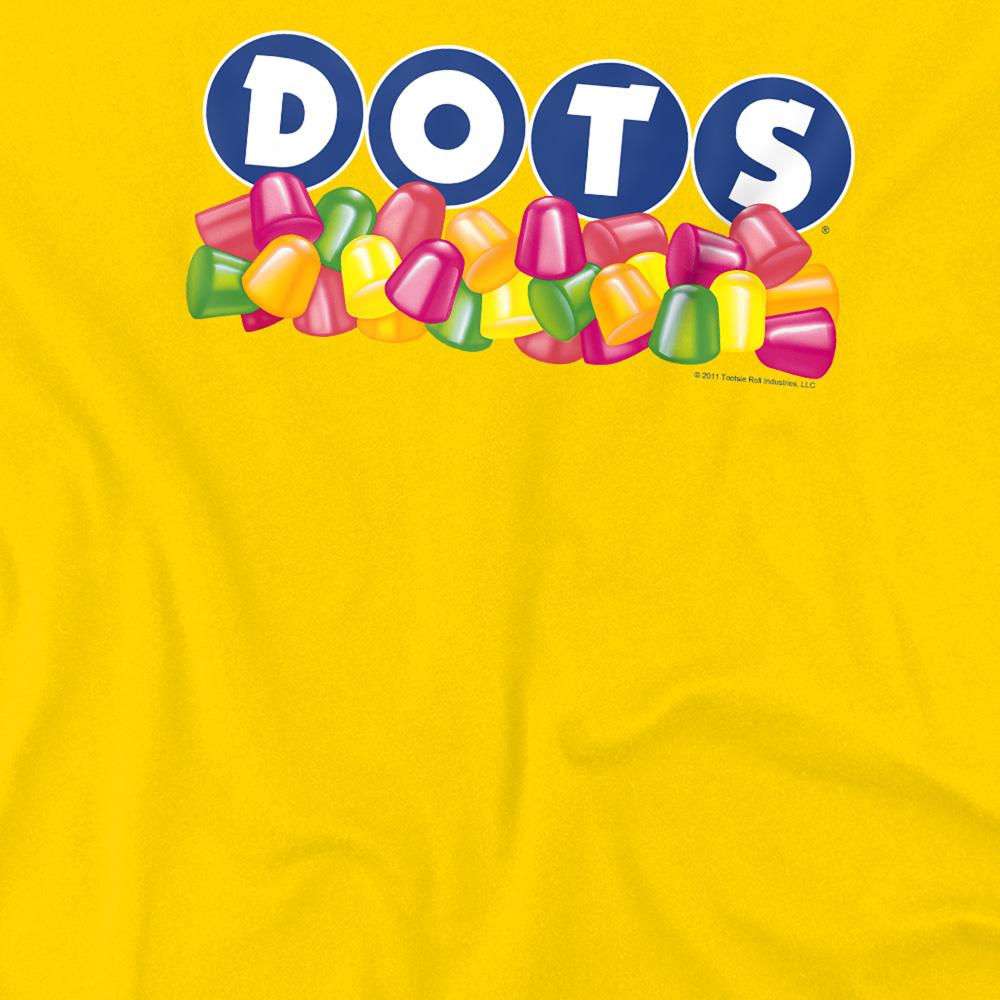 Yellow - Side - Tootsie Roll Unisex Adult Dots Logo T-Shirt