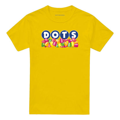 Yellow - Front - Tootsie Roll Unisex Adult Dots Logo T-Shirt