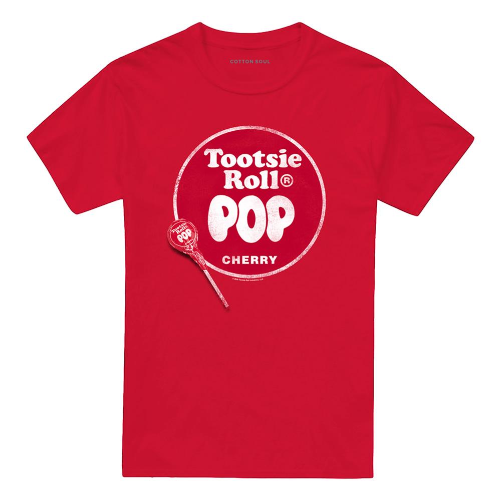 Red - Front - Tootsie Roll Unisex Adult Pop Logo T-Shirt
