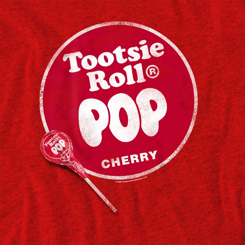 Red - Side - Tootsie Roll Unisex Adult Pop Logo T-Shirt