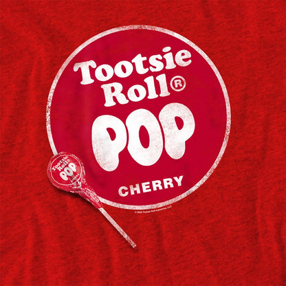 Red - Side - Tootsie Roll Unisex Adult Pop Logo T-Shirt