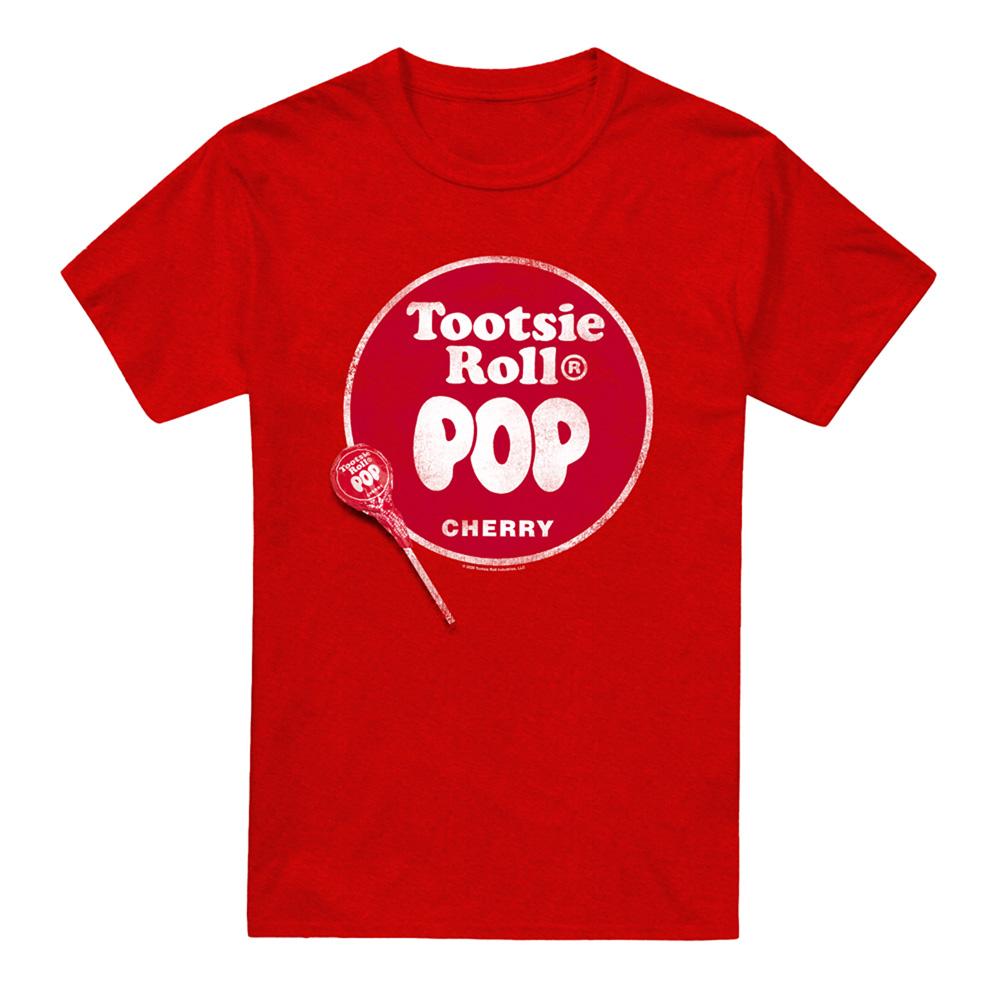 Red - Front - Tootsie Roll Unisex Adult Pop Logo T-Shirt