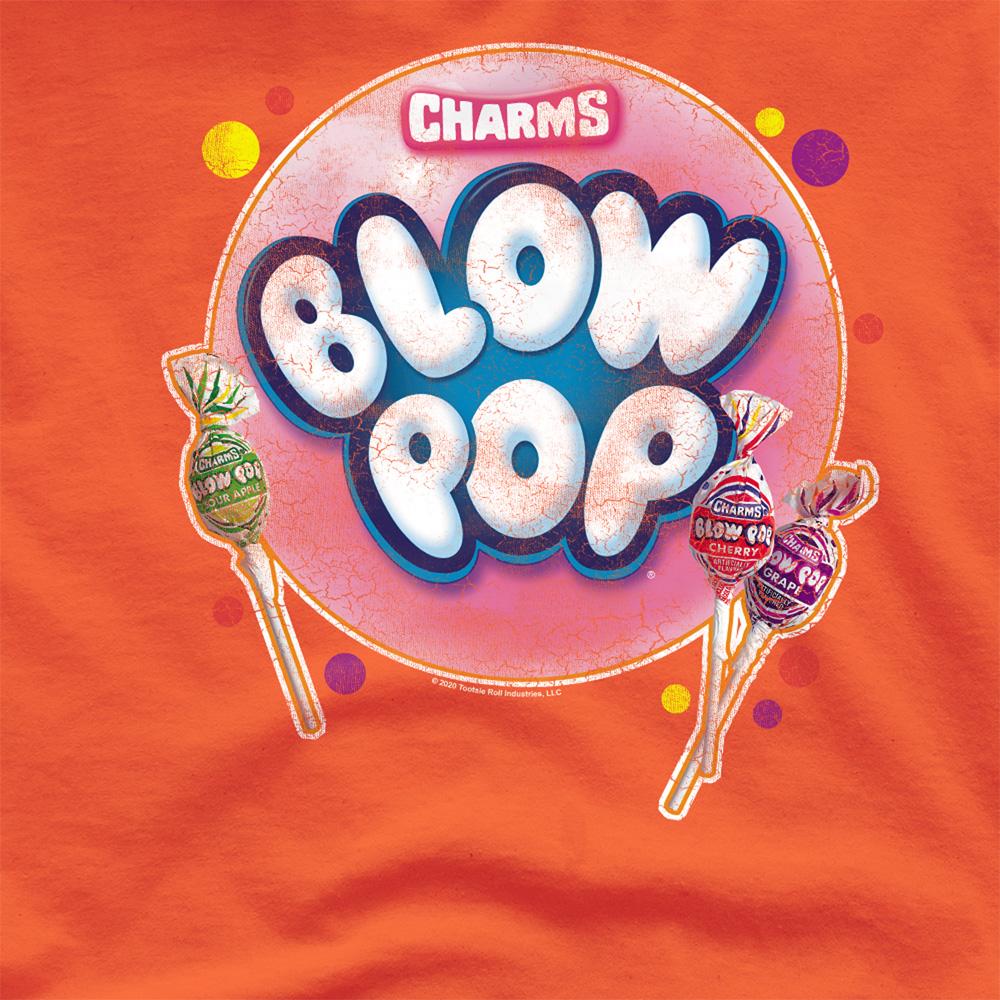Orange - Side - Tootsie Roll Unisex Adult Blow Pop Bubble T-Shirt
