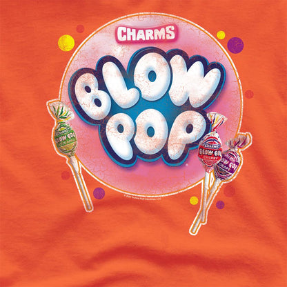 Orange - Side - Tootsie Roll Unisex Adult Blow Pop Bubble T-Shirt