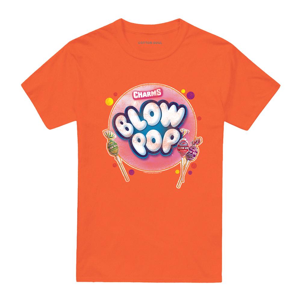 Orange - Front - Tootsie Roll Unisex Adult Blow Pop Bubble T-Shirt