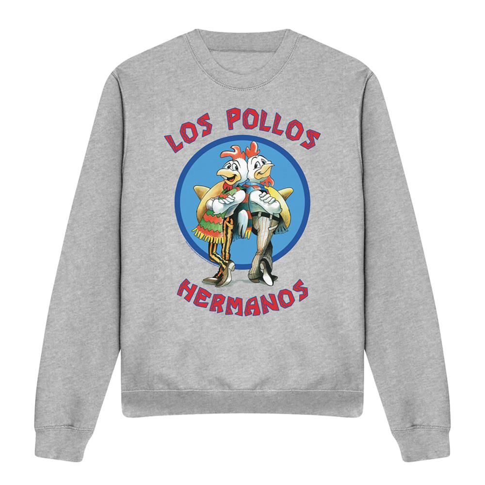 Athletic Heather - Front - Breaking Bad Unisex Adult Los Pollos Hermanos Sweatshirt