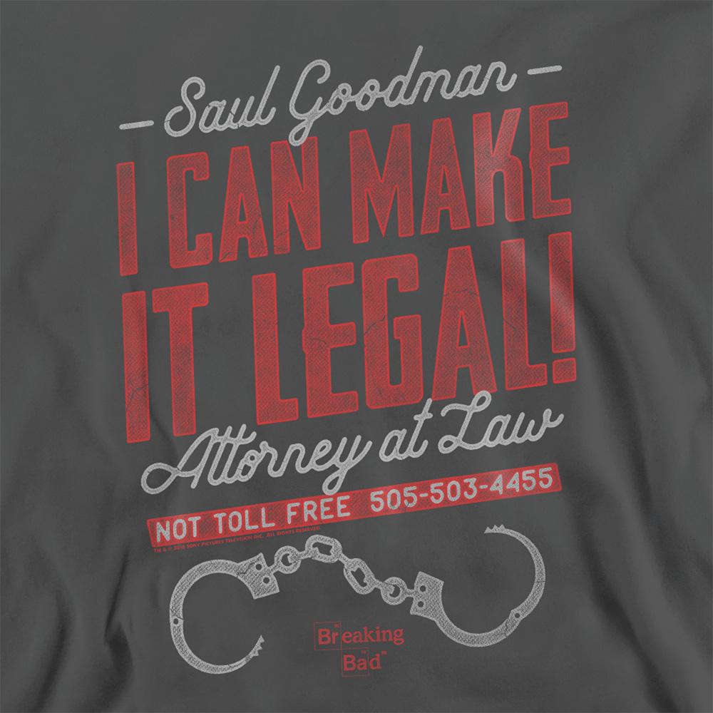 Charcoal - Side - Breaking Bad Unisex Adult Make It Legal Sweatshirt